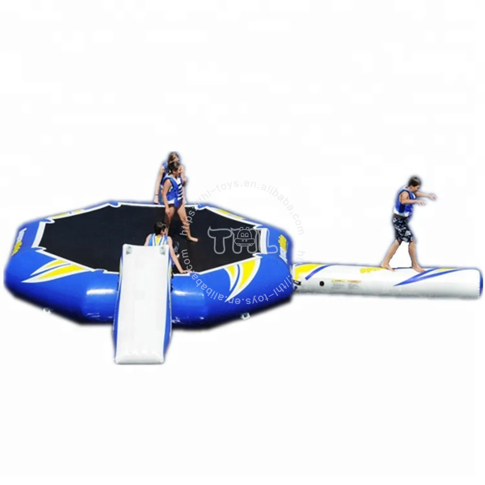 hot sale inflatable splash padded jumping bouncer platform sungear water trampoline