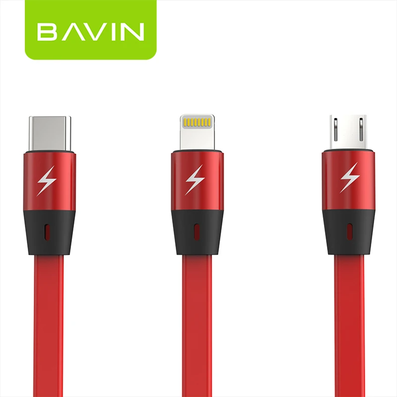 Оптовая продажа лидер продаж USB-кабель для передачи данных lightning Android Type-C от babin CB223 3 в 1
