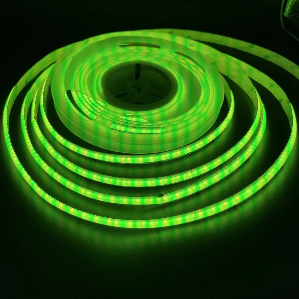 Chasing Running 720led Black Pcb Cob Rgbic Led Tape 12v 24v App Control Smart Rgb Cob Led Strip Light For Home Room Decor
