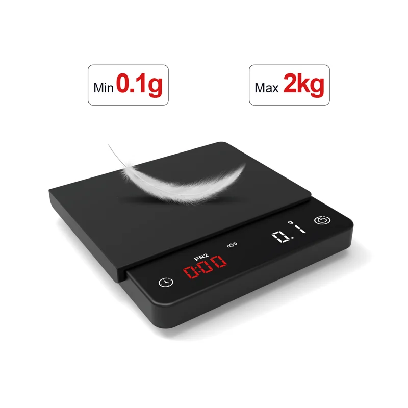 2024 New Mini Smart Type C Charging Coffee Ccale Sound Switch Electronic Coffee Scale Scale Digital For Coffee