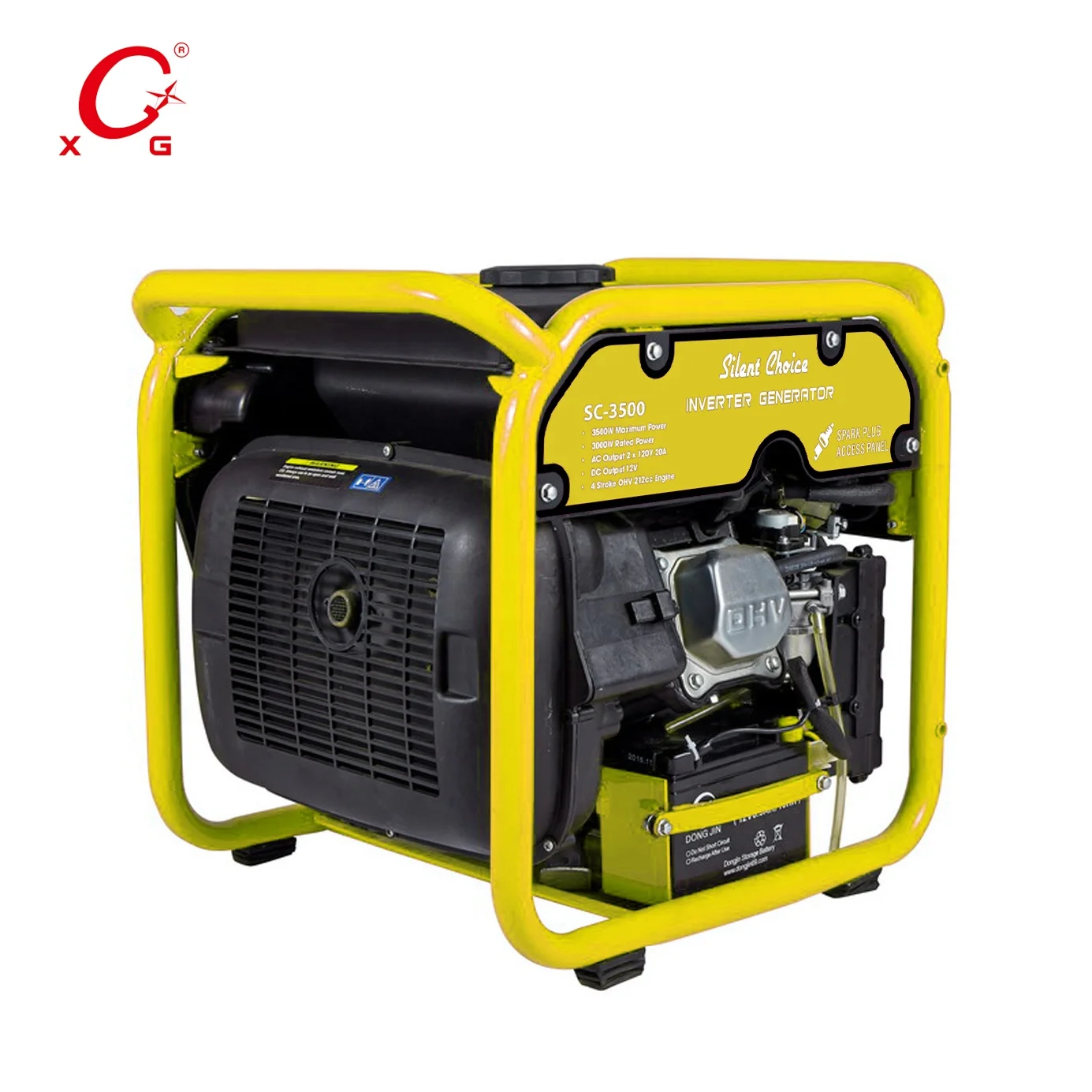 Silent Portable 4.3kVA Gasoline Generator Open Frame Remote Start GS CE Inverter Generator 3500W Digital Outdoor Mini Generator