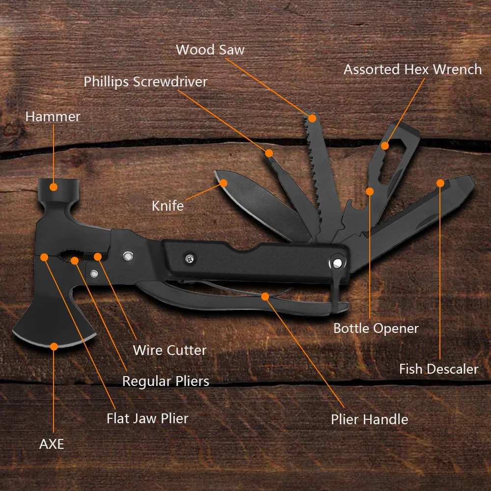 reacue claw hanmmer survival outdoor plier axe multi-tool hummer