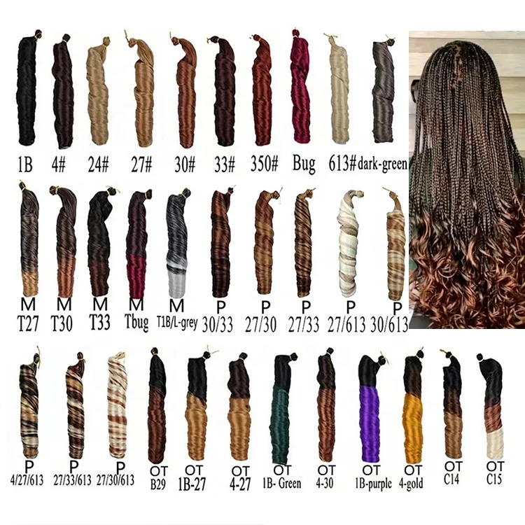 Spiral Curl Braid 22 inch 150g Loose Wave Crochet Braiding Hair Synthetic Hair Extensions
