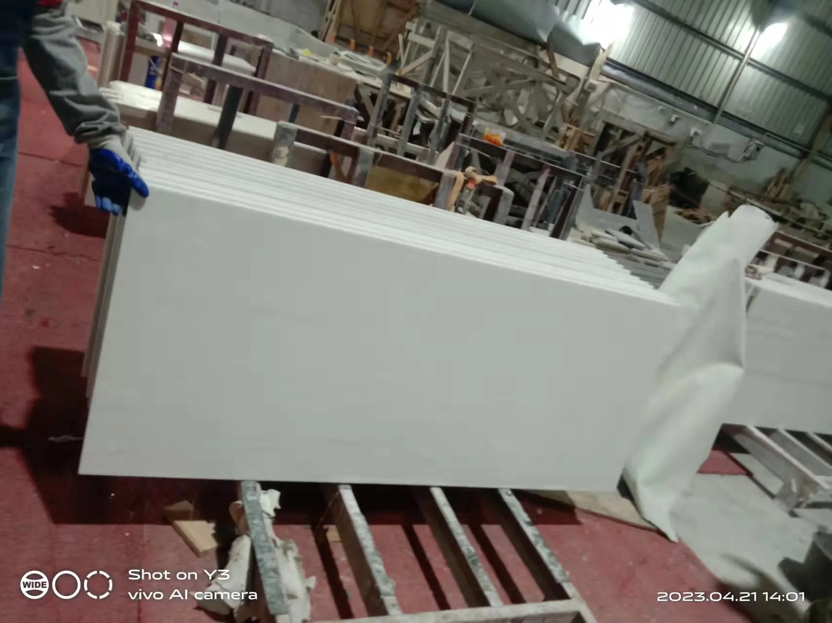 2023 Chinese White Marble High Polished Natural Stone Pure White Marble Countertop Price