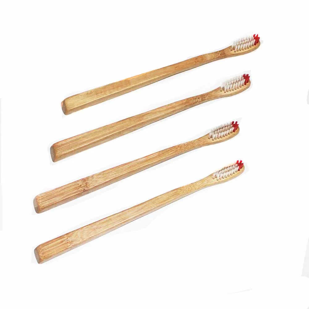 Customize Logo Label Biodegradable Eco-friendly Bpa Free Charcoal Bristle Bamboo Toothbrush