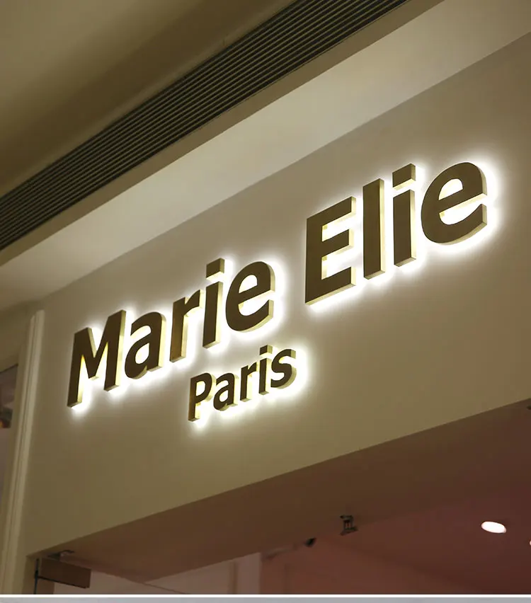 HONGSEN Custom Electronic Signs 3D LED Acrylic Letter Wall Logo Sign backlit metal channel letter for shop