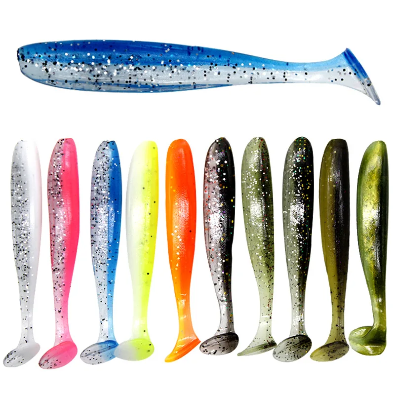 10Pcs/pack Wobbler Soft Fishing Lure 70mm 2g Easy Shiner Jig Lure Swimbait Silicone Soft Bait