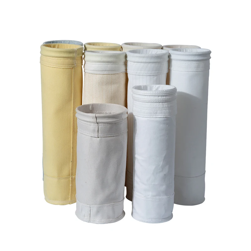 Antistactic F7 Fiberglass Mesh Filter Sock Pps Needle Punched Felt With Ptfe Coating Polyester Dust Collector Filter Sleeve