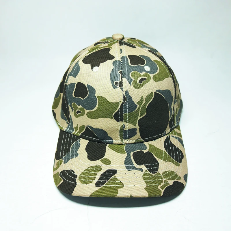 High Quality Custom Logo Dark Camo Dust Snapback Cotton Sport Baseball Cap