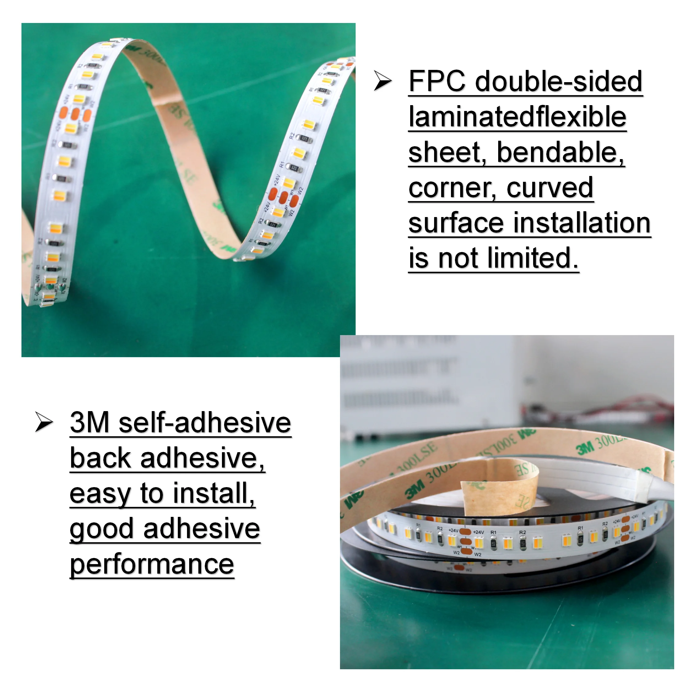Best Quality low voltage 10mm WW CW two colors SMD 2835 LED Strip Indoor CCT for Furniture Decoration