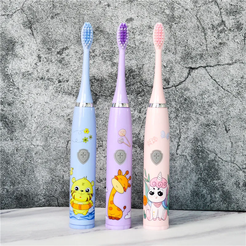 OEM Custom Battery Power Toothbrush Manufacturer Waterproof Cartoon Kids Electric Toothbrush for kids children