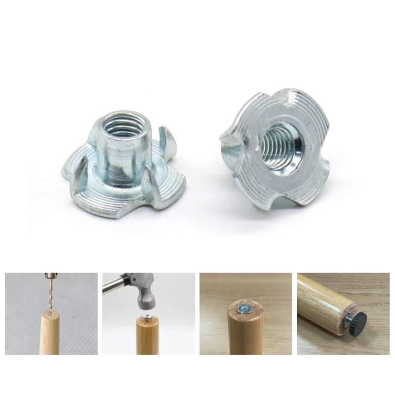 REACH School desks and chairs Rectangular Tube Rod plastic nylon star sunflower threaded connecting nuts insert