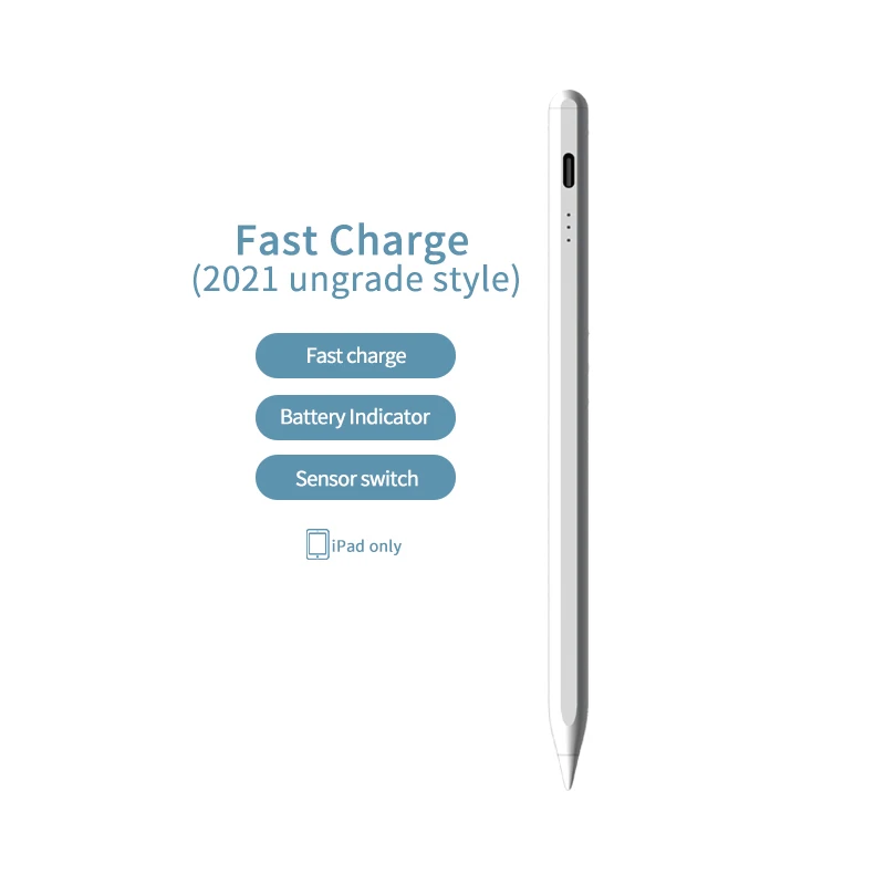 Fast charging digital stylus, charging display to prevent palm touch and magnetic attraction function, suitable for iPad stylus