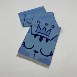 100% Silk Cute  Flannel Scarf  For Children