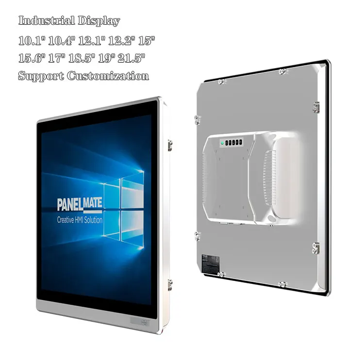 Customization Full HD Waterproof LCD Capacitive Touch Industrial Monitor CNC 17 Inch Industrial Display Touch Screen Panel PC