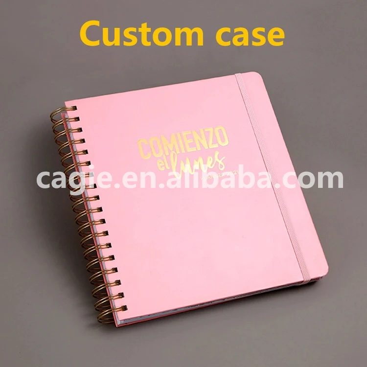 Fast Delivery in Stock Custom pink Hardcover Journal B5 A5 Spiral Planner 2025 Notebook