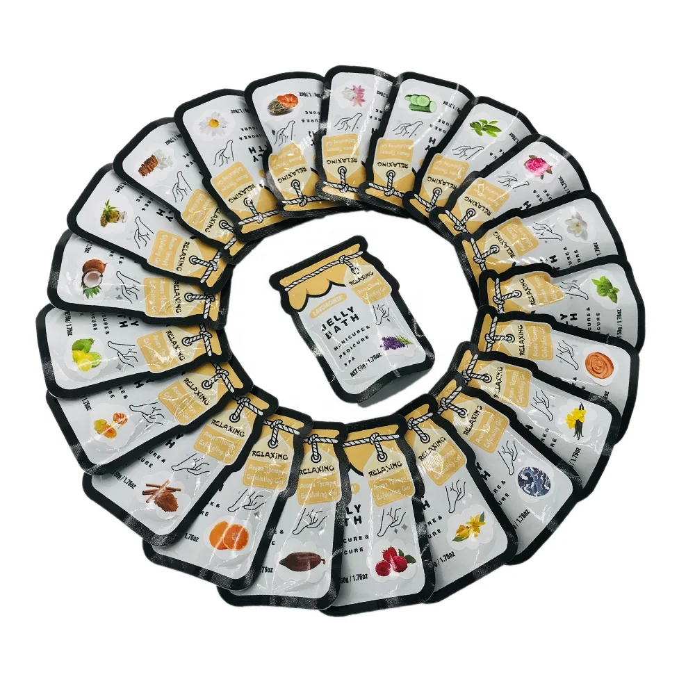 LAVCIACINTA 1.2KG crystal spa jelly for pedicure spa foot bath soak set 21 fragrance with essential oil