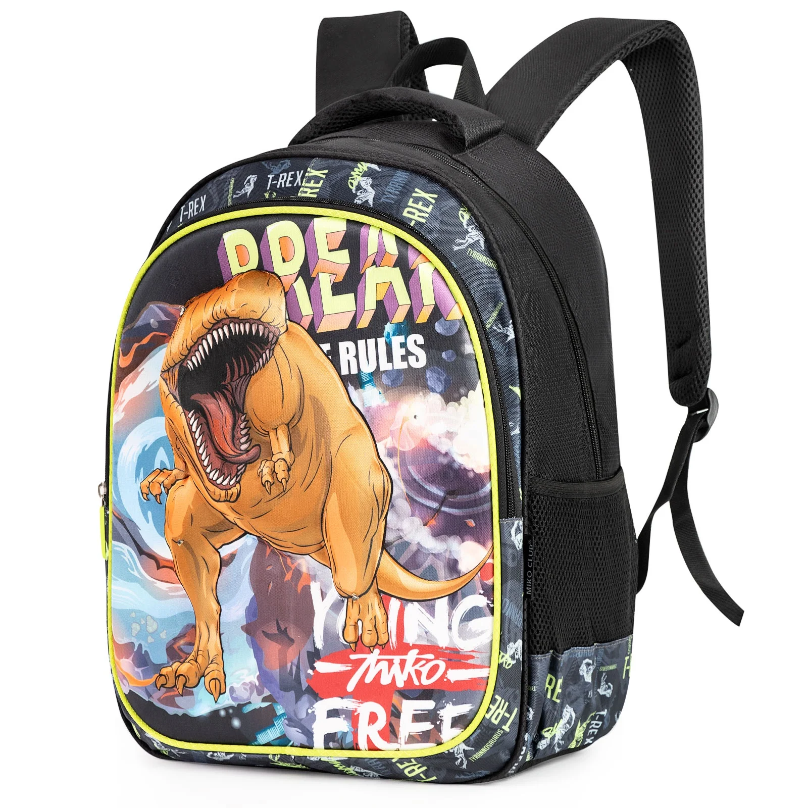 3D Dinosaur Black Sac Scolaire Children Kids School Backpack Scool Bag Boy