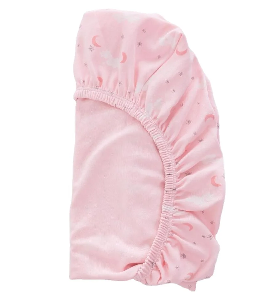 Super Soft Baby Bedding Cot Oval Bed Sheet Design Organic Muslin Babi Crib Fit Sheet