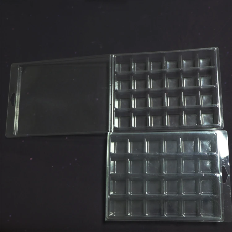 Высокое качество оптовая продажа 24 полости квадратный пластиковый блистер упаковка раскладушка для воск плавит