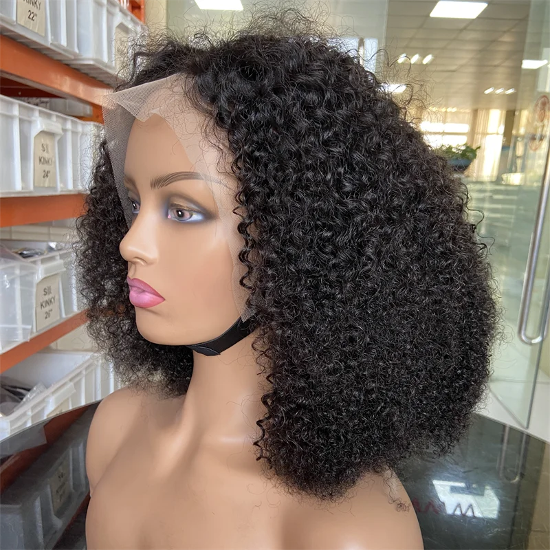 Cheap Brazilian Short Bob Lace Front Wig Hd Lace Frontal Wigs Human Hair Kinky Curly Glueless Full Hd Lace Wigs For Black Women