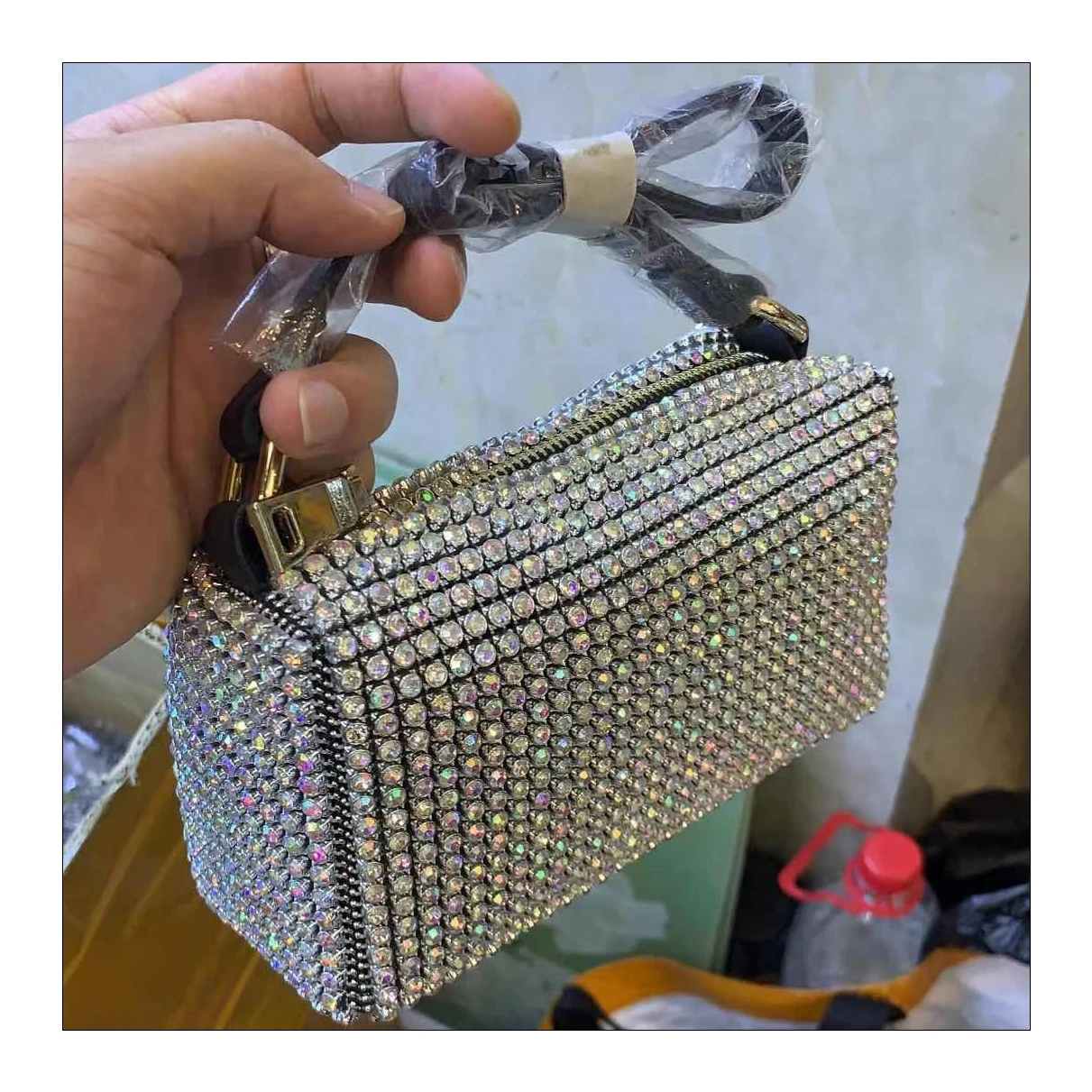 2021 Hot sale  Bling Crystal Purses And Handbags Women Luxury Rhinestone Shiny fashion Purse cross body bag