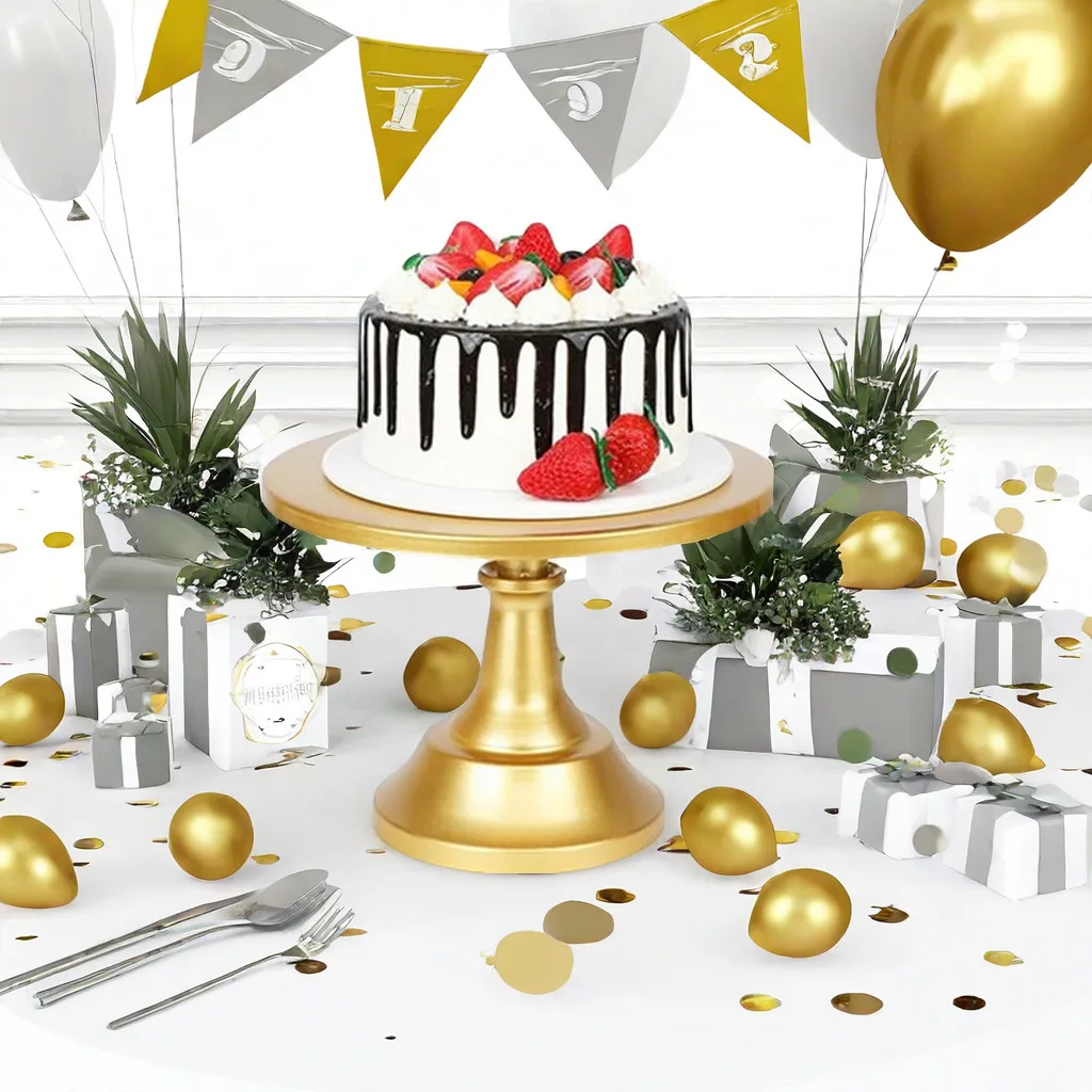 Party Wedding Decoration Cake Dessert Stand Luxury Metal Iron Gold Silver Cake Stands Set For Wedding Cakes