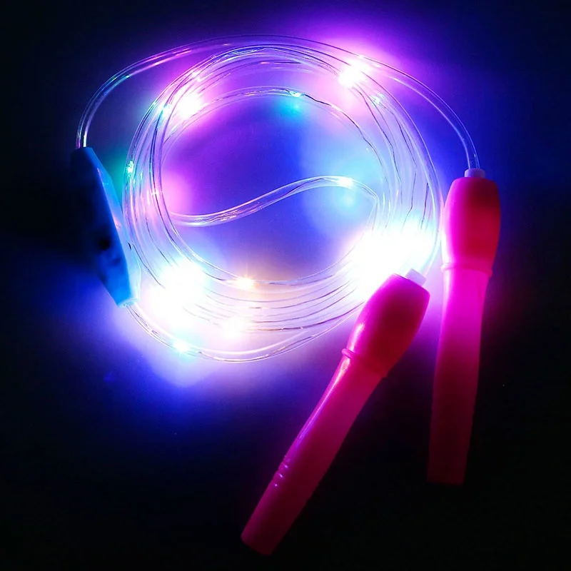 Light up Jump Ropes LED Skipping Random Color Kids Children Single Luminous Jump Skipping Ropes