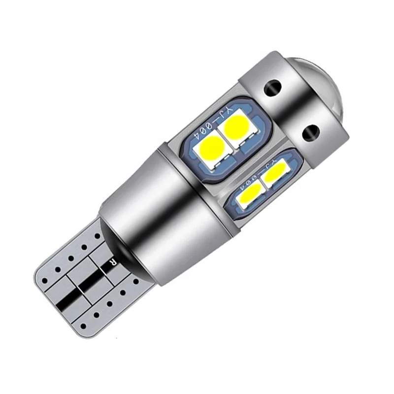 Super Bright 194 168 White Wedge Bulbs Canbus T10 W5W 3030 10SMD Led Bulbs for Interior Map License Plate Light Bulb