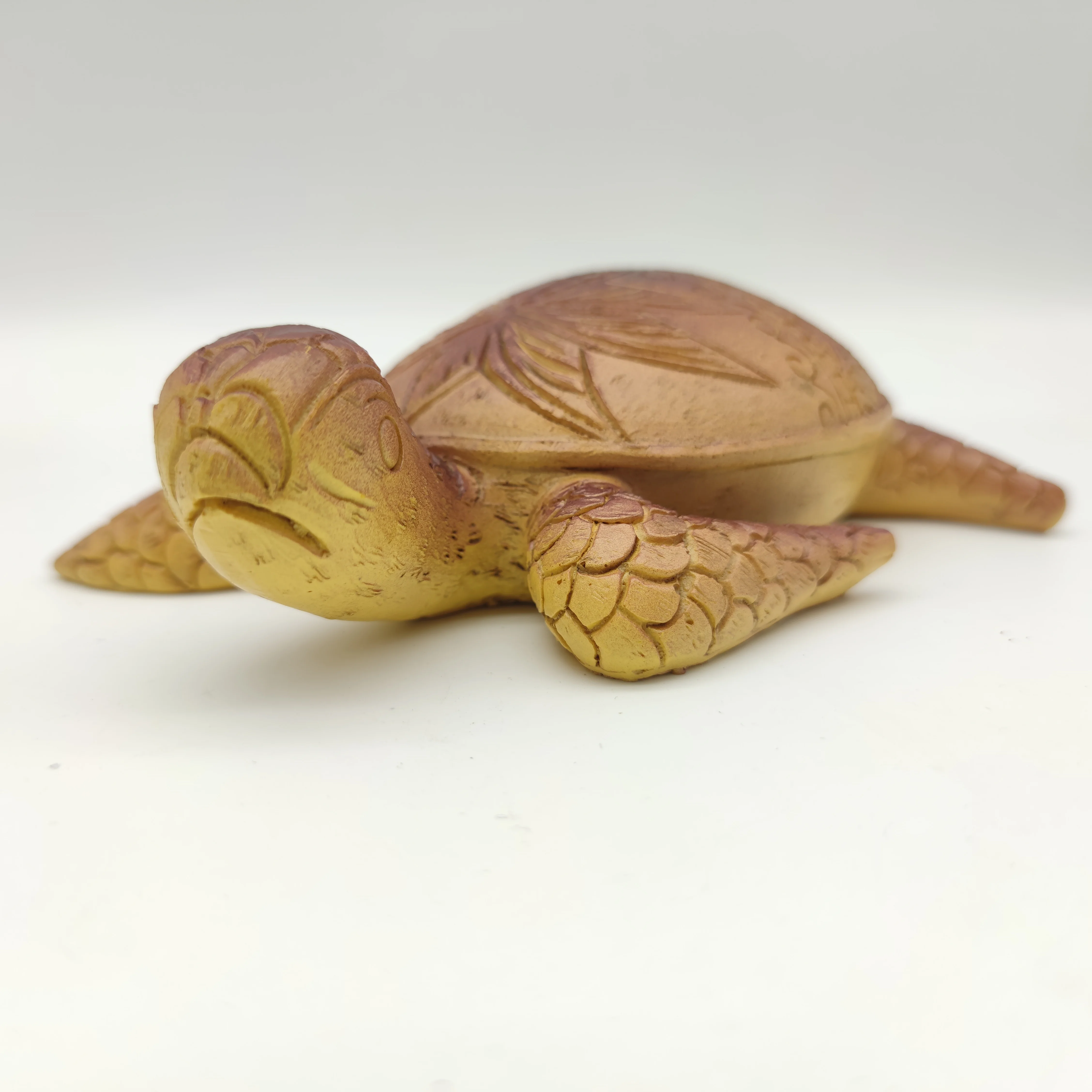 Fengzhi Factory Simulated Marine Animal Decoration Coir Shell Turtle Resin Crafts Modern Garden Sculpture Factory Direct Resin