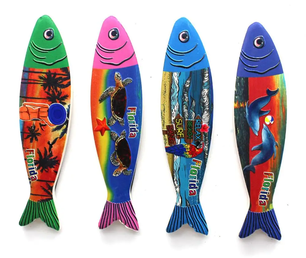Marine Animal 3D Fish Refrigerator Fridge Magnet  Exquisite Ceramic Fish Decoration Magnet for Kitchen Home Decoration
