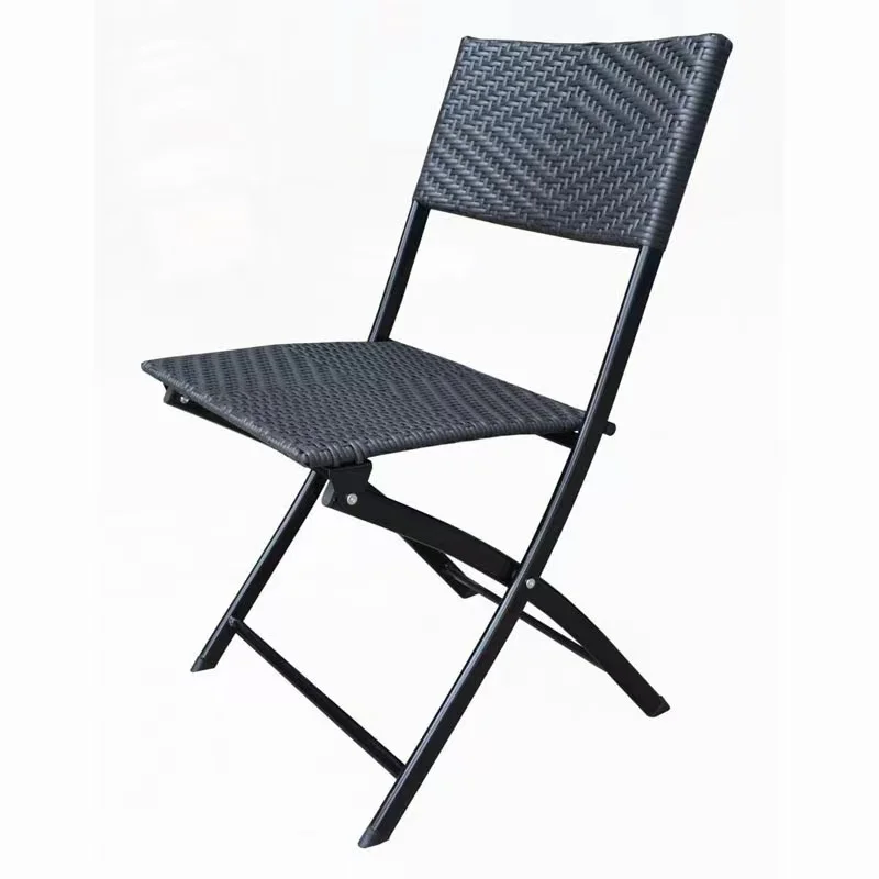 Factory direct price portable furniture space saving party camping chair living room rattan folding chair