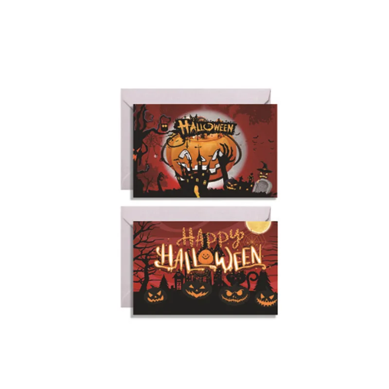 Custom Halloween Surprise Greeting Card with Offset Printing Services Exclusive Design provided