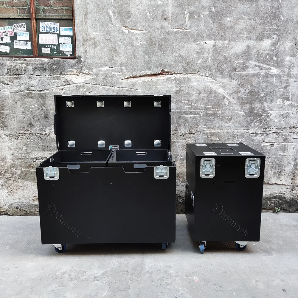 Custom size black color Fiberglassed Worktrunk Fiberglass Trunk  Reinforced FRP flight case With divides and trays