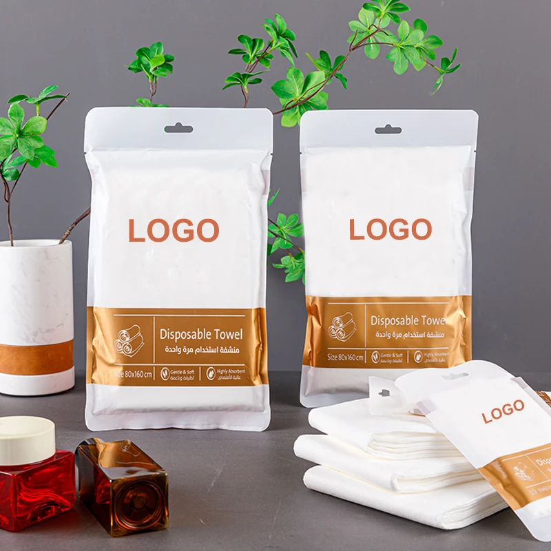 Disposable hand bath towel custom spa white towel thickened for travel hotel barber facial hair salon towels customized 70*140cm