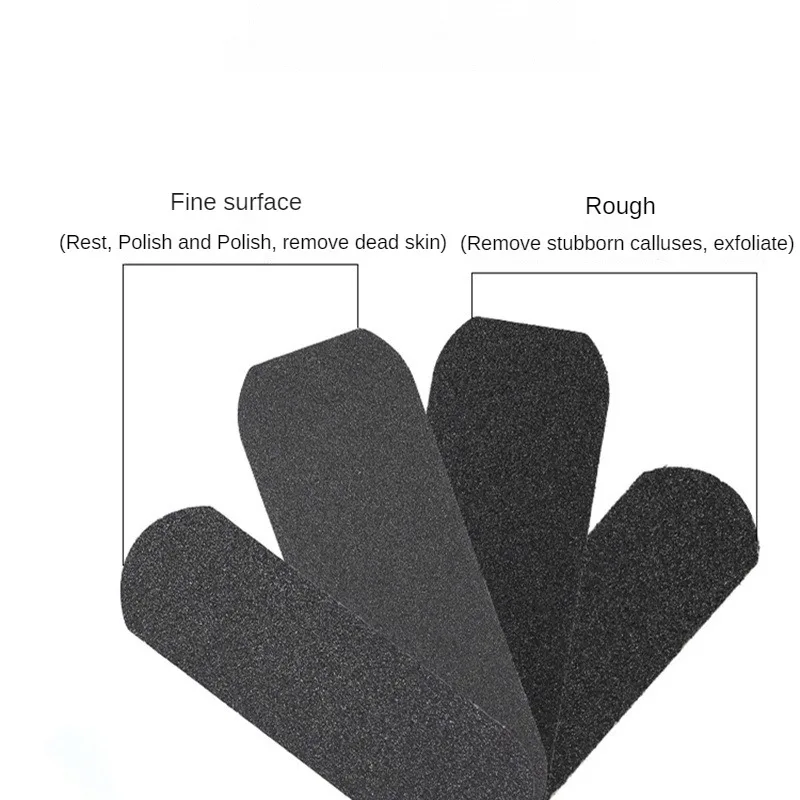 Self Adhesive Pedicure Tool Callus Remover Stainless Steel Metal Foot File Black Refill Replaceable Sanding Paper Pads Sandpaper