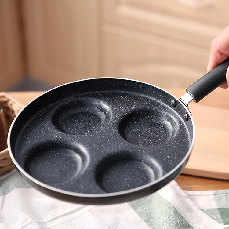 EXW price Hot Selling Multi Function 4 Holes Non-Stick Breakfast Pancake Cooking Egg Frying Pan