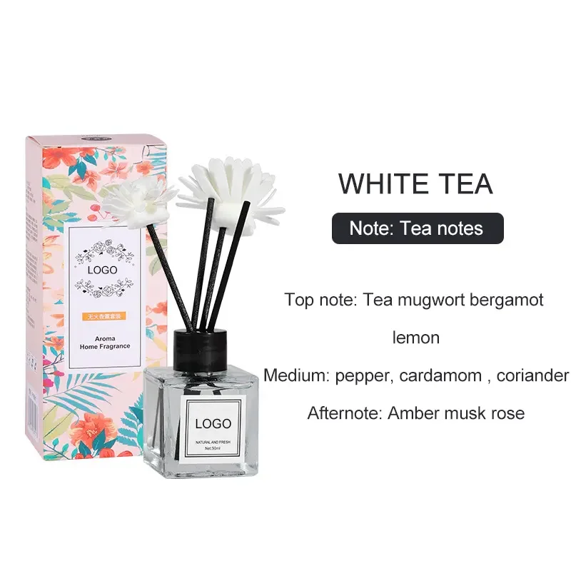 Home Fragrance Osmanthus Jasmine Perfume Natural Essential Oil Reed Diffuser Mini 50ml