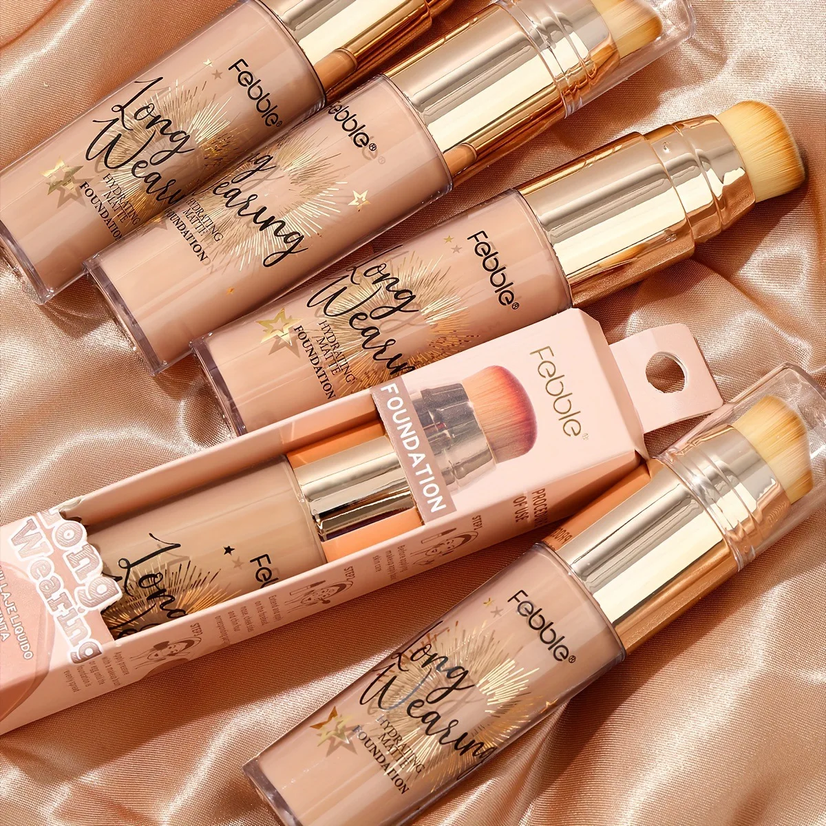 Waterproof and makeup enhancing liquid foundation combination suit