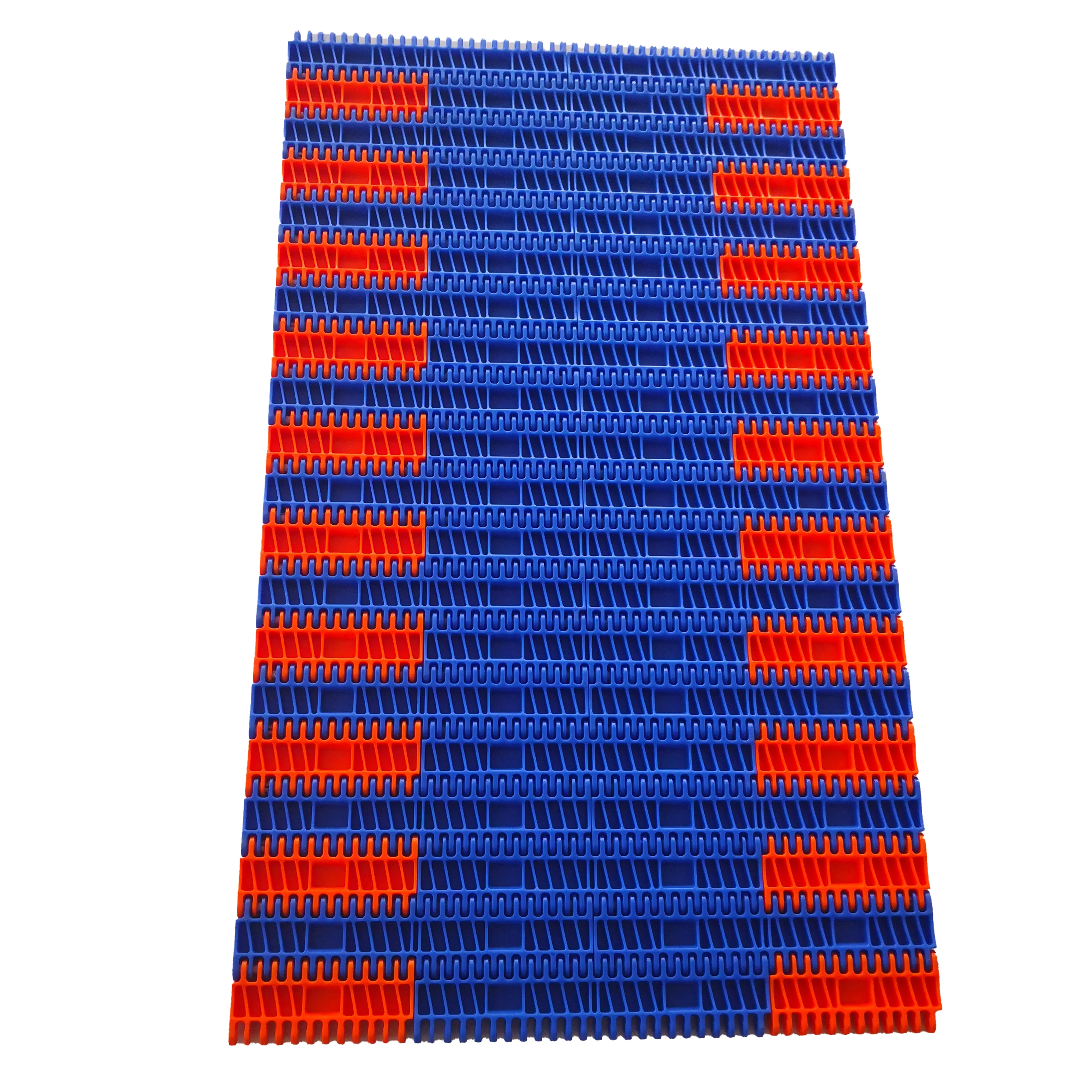 Flat Modular Conveyor Belt Plastic Pvc Mesh Belt With Stainless Steel Chain