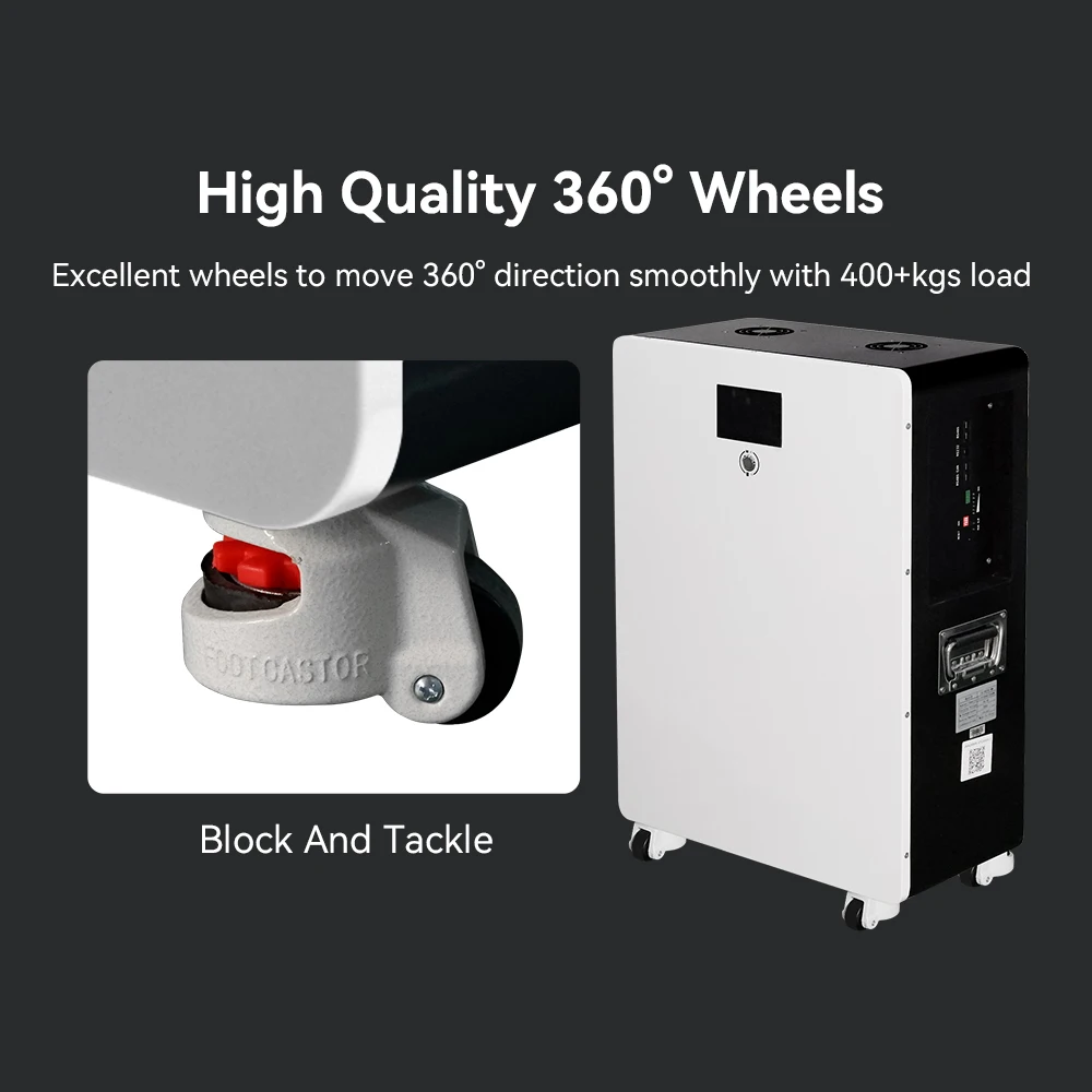 Energy Storage System 51.2V 200AH 10kWh Wall-Mount LiFePO4 Movable Solar Battery Lithium Batteries