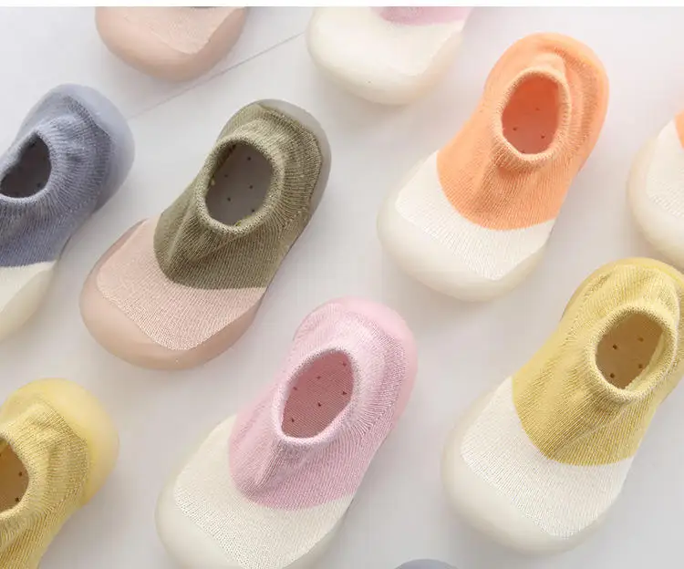 Baby Infant Color Matching Cute Kids Soft Soled Child Toddler Floor Sneakers Anti Slip Socks Shoes