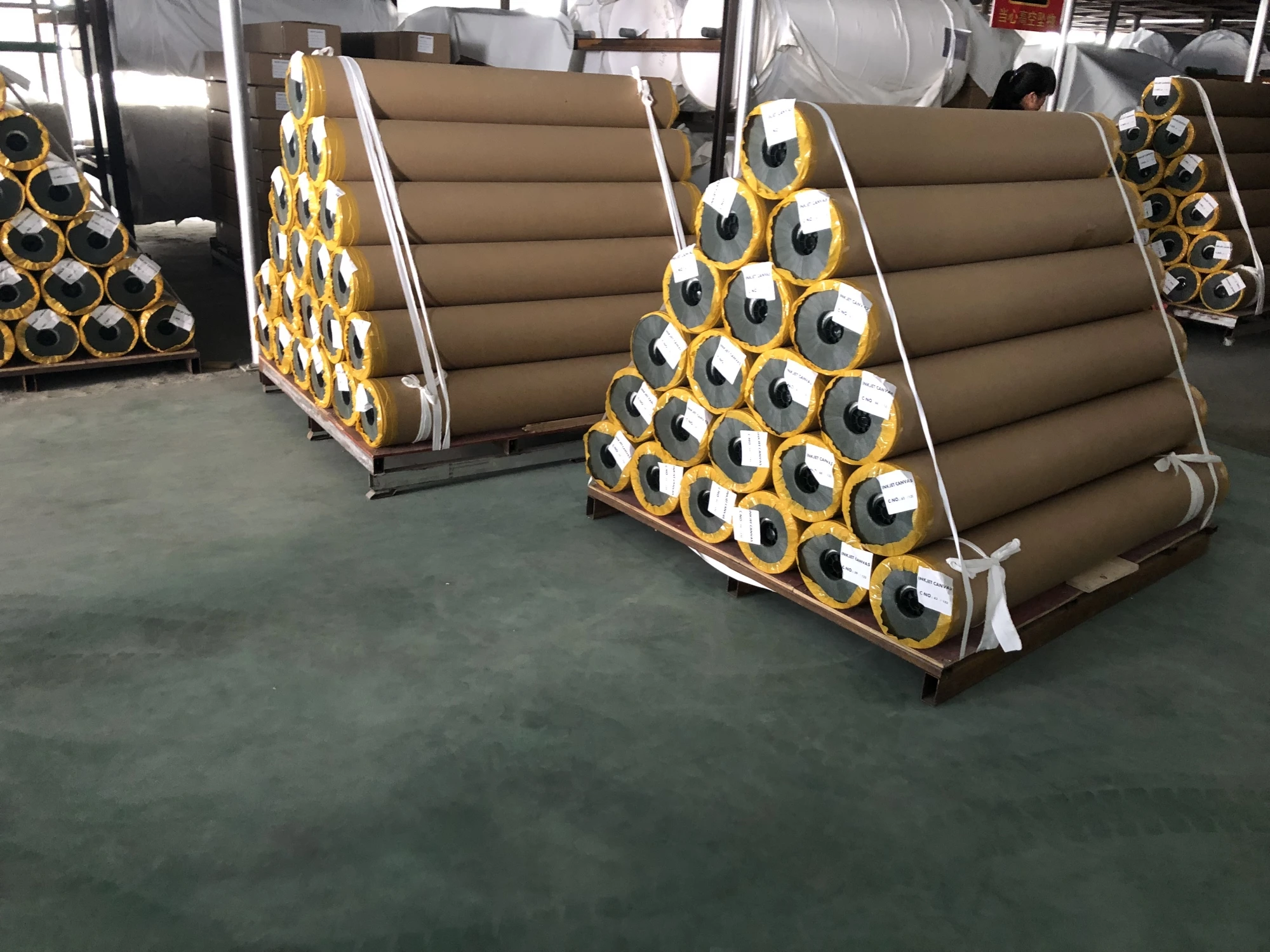 inkjet digital printable polyester art canvas self adhesive polyester canvas for wall coverings indoor decoration