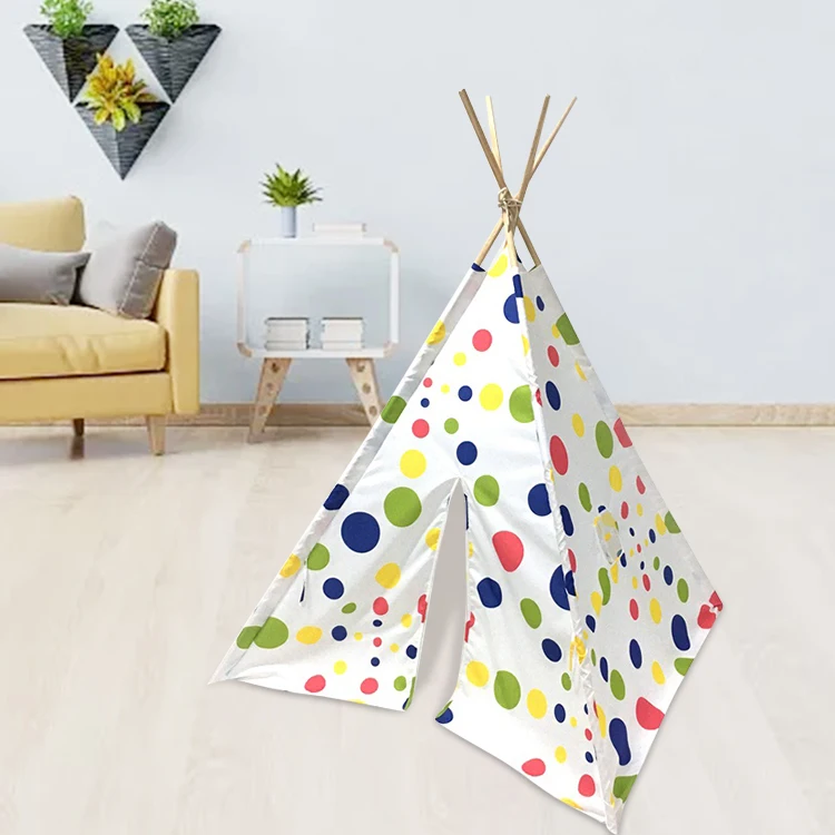 Wholesale durable foldable TC fabric kids play house teepee tent for outdoor and indoor