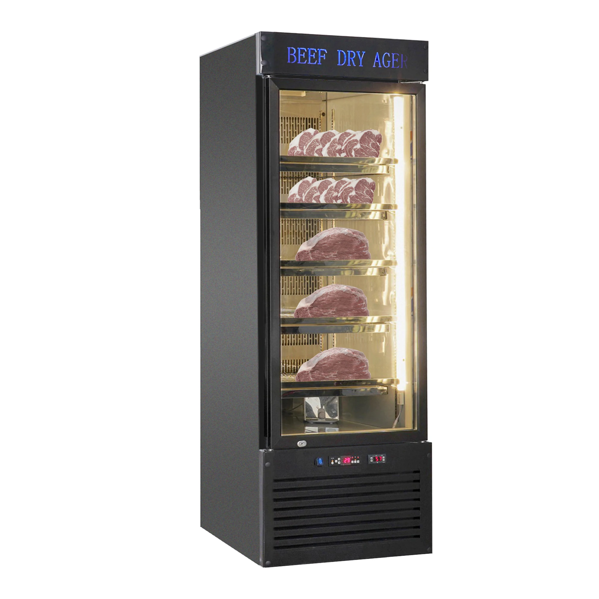 Commercial Meat Aging Room Fridge Used Supermarket Refrigerator Vertical Restaurant Freezerfor Sale