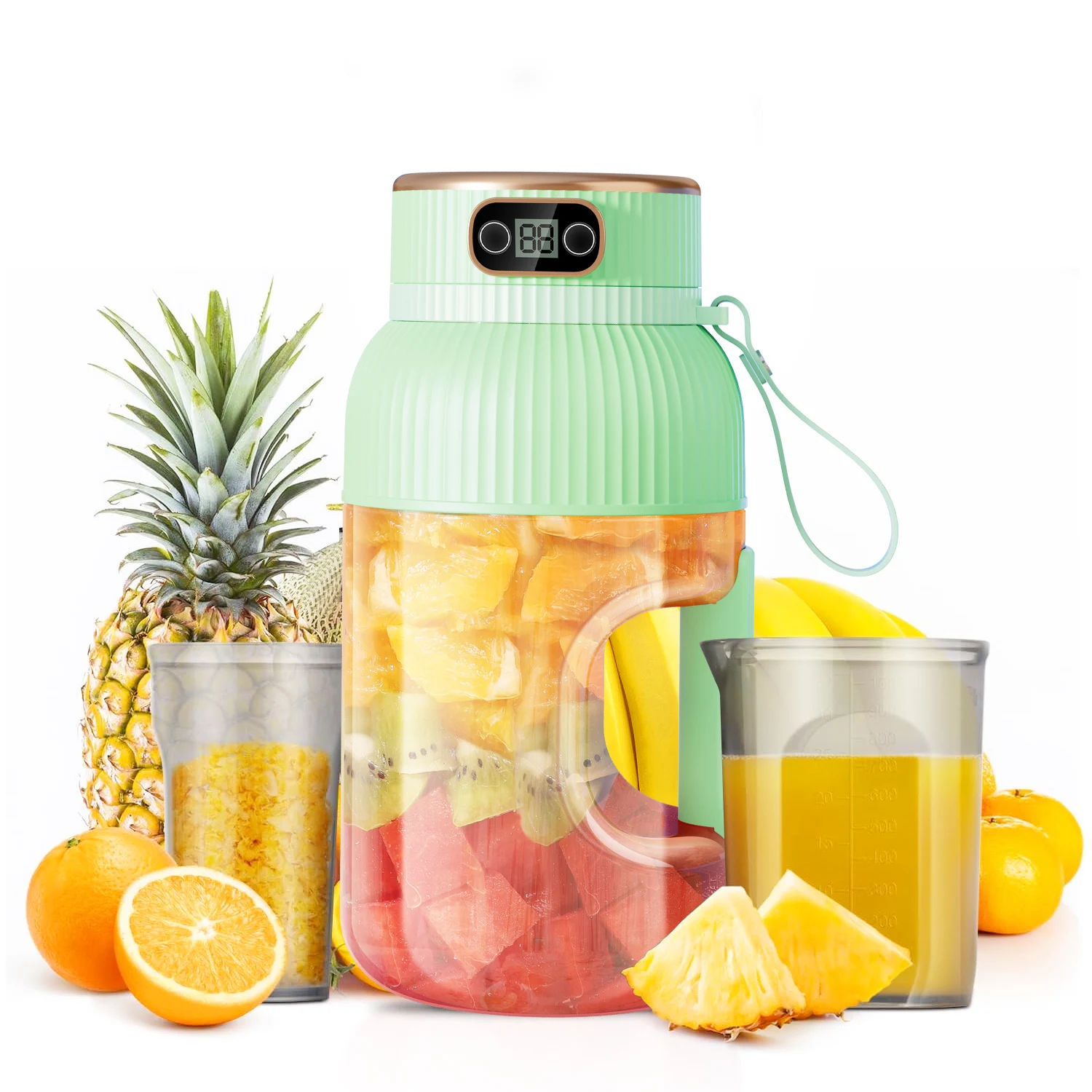 Household usb rechargeable big capacity fruit juice mixer food processor outdoors portable electric citrus juicer blender press