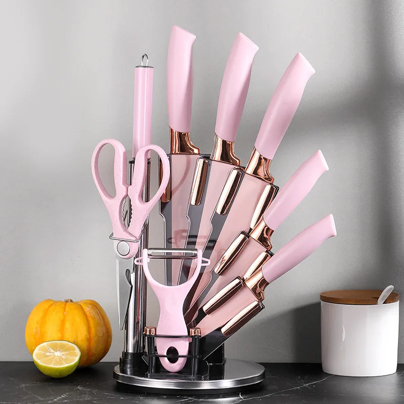 Stainless steel kitchen set with 9 sets of cutting tools and gifts