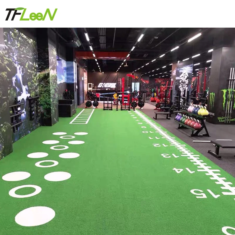 
Waterproof Artificial lawn Turf Carpet Indoor Gym Sled Turf Grass for Training Fitness mat rug Pattern customization 
