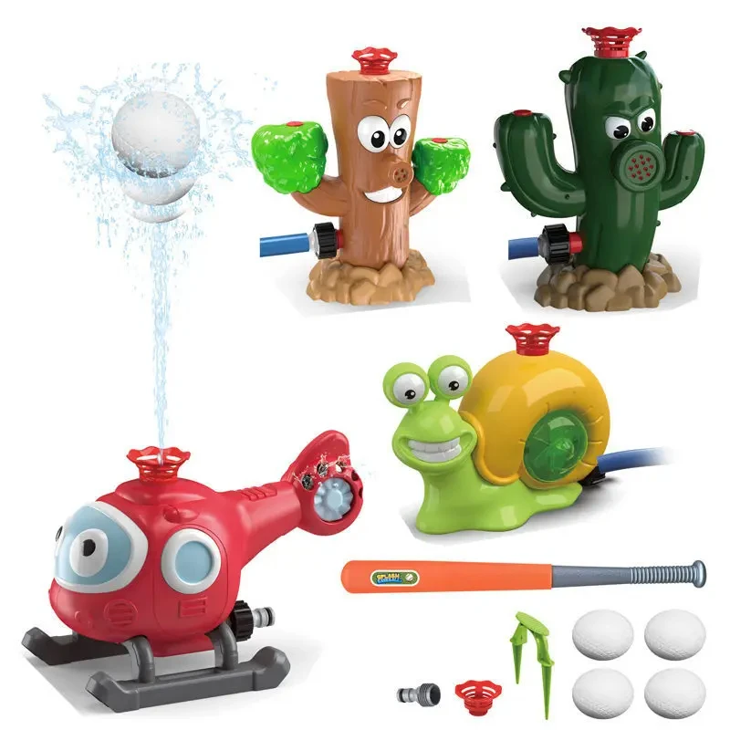 Water Spray Outdoor Toy Snail Sprinkler Backyard Garden Water Toys Summer Yard Cartoon Splash Sprinkler Baby Bath Toy for Kids