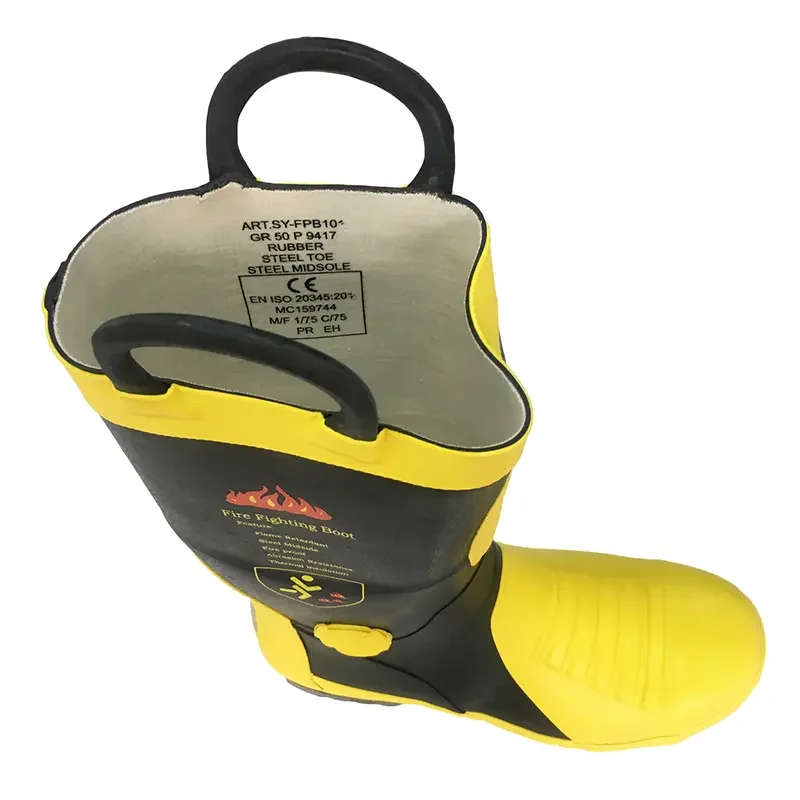 Wholesale Rubber Fire Fighting Resistant Shoes Firefighter Boots Safety Shoes